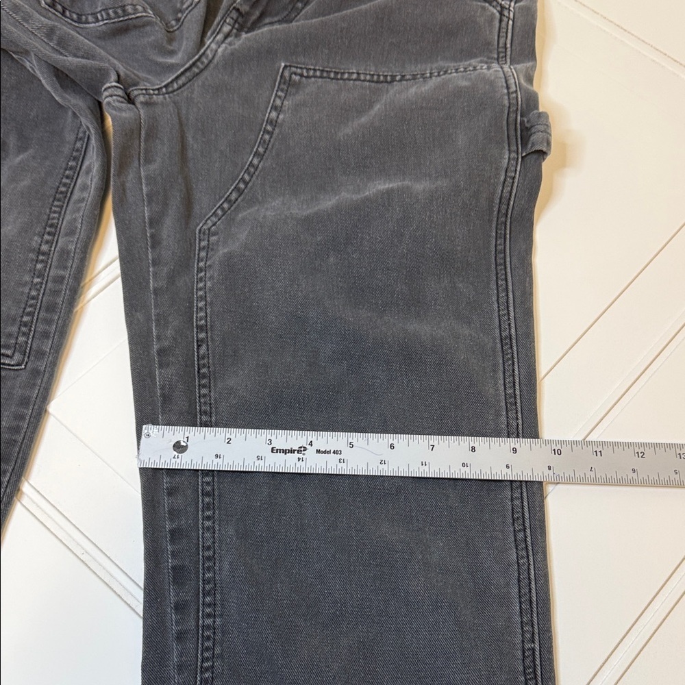 RSQ Utility Jeans Gray Carpenter Style Size 28x32 Streetwear Double Knee Unisex - Picture 11 of 13